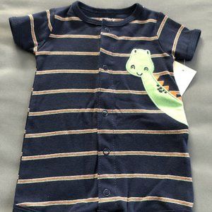 Carter's boys one piece outfit navy size Newborn NEW
